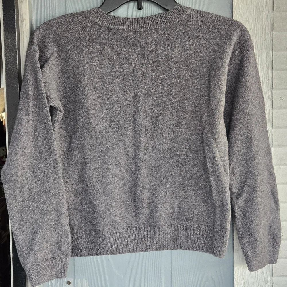 GAP Gray Kids Sweater with Floral Accents